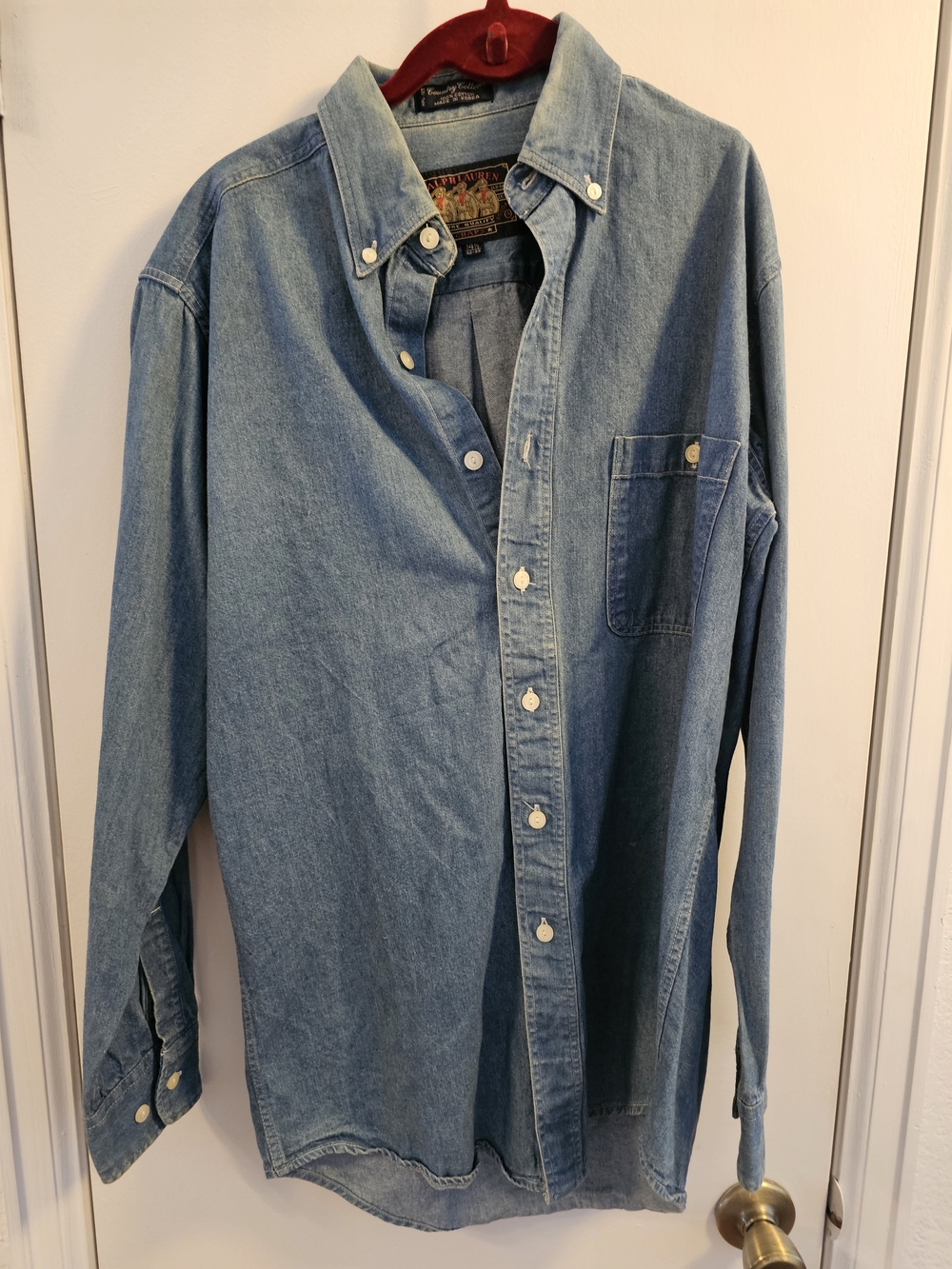 Ralph Lauren Light Blue Denim Button-Down Shirt